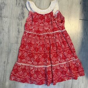 Mayoral Red and White Kids Casual Dress